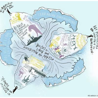 Praatplaat - illustratie over dialoog over Kunst en Cultuur - Beeld: Elisabeth van der Spek